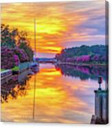 Great Bridge Sunset Reflections Canvas Print
