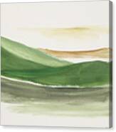 Green Abstract Landscape Canvas Print