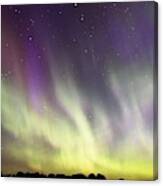 Green And Purple Fire In The Sky Canvas Print