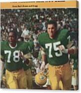 Green Bay Packers Bob Brown And Forrest Gregg Sports Illustrated Cover Canvas Print