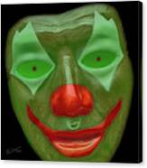 Green Clown Face Canvas Print