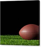 Gridiron Ball On The Grass At Night Canvas Print