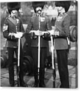 Guards With Rifles In London Canvas Print