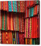 Guatemalan Textile Market Canvas Print