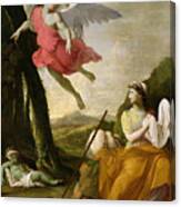 Hagar And Ishmael Rescued By The Angel, C.1648 Canvas Print