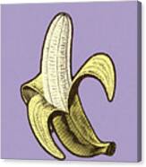 Half-peeled Banana Canvas Print