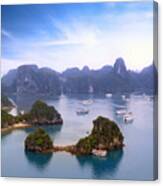 Halong Bay Vietnam Panorama Beautiful Canvas Print
