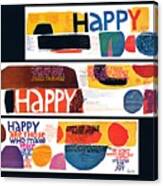 Happy Collage Canvas Print