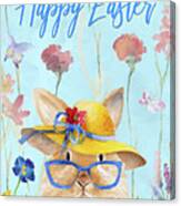 Happy Easter Garden Canvas Print