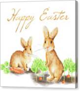 Happy Easter Spring Bunny I Canvas Print