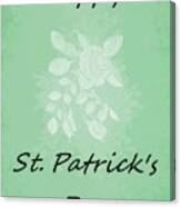 Happy St. Patrick's Day Holiday Card Canvas Print