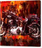 Harley Davidson Fat Boy Dark Canvas Print