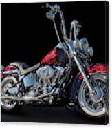 Harley Davidson With Pipes Canvas Print