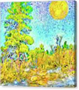 Harvest Moon On Crystal Mountain - Boulder County Colorado Canvas Print