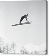 Hemmo Silvennionen Ski Jumping Canvas Print