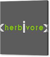 Herbivore - Green And Gray Canvas Print