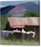 Hermosa Mountain Barn Abstract Canvas Print