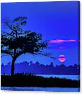 Higgins Lake Cherry Red Sunset Canvas Print