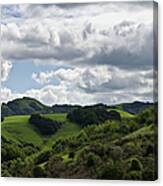 Hills With Clouds And Communication Canvas Print