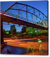 Historic Steel Bridge Over War Eagle Creek Canvas Print