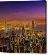 Hong Kong Sunrise Canvas Print