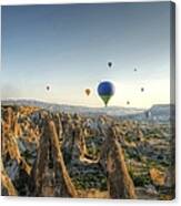 Hot-air Balloon Above Cappadocia Canvas Print