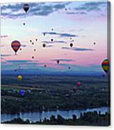 Hot Air Balloon Festival - St-jean Sur Canvas Print