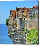 Houses On Top Of Cliff Canvas Print