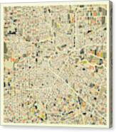 Houston Map 1 Canvas Print