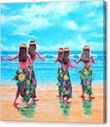 Hula Dancers Hawaii Canvas Print