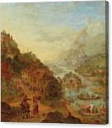Idealised Rhine Landscape Canvas Print