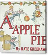 Illustration For The Letter A From Apple Pie Alphabet, Published 1885 Canvas Print