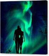 In Love - With Aurora Borealis L B Canvas Print