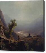 In The Caucasus Mountains, 1879. Artist Canvas Print