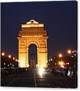India Gate At Night Canvas Print