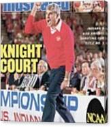 Indiana University Coach Bob Knight, 1987 Ncaa Midwest Sports Illustrated Cover Canvas Print