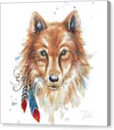 Indigenous Wolf Canvas Print