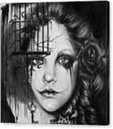 Inner Demons - Malevolent Collection - Black And White Canvas Print