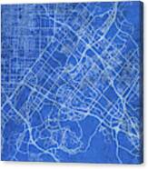 Irvine California City Street Map Blueprints Canvas Print