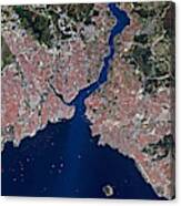 Istanbul From Space Canvas Print