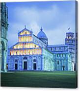 Italy, Tuscany, Pisa, Leaning Tower And Canvas Print