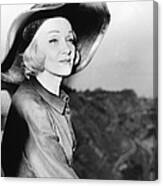 Italy.taormina. Marlene Dietrich At The Canvas Print