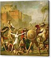Jacques-louis David, 'the Intervention Of The Sabine Women', 1799. Romulus. Hersilie. Tito Tacio. Canvas Print