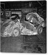 James Deans Wrecked Porsche Canvas Print