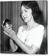 Jeane Dixon Holding A Crystal Ball Canvas Print