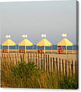 Jersey Beach Tents Canvas Print
