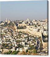 Jerusalem City Wall From A Distance Canvas Print
