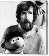 Jim Henson With Kermit The Frog Canvas Print