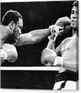 Joe Frazier Throwing Punch At Muhammad Canvas Print