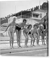 Judy Garland And Friends Prepare To Dive Canvas Print